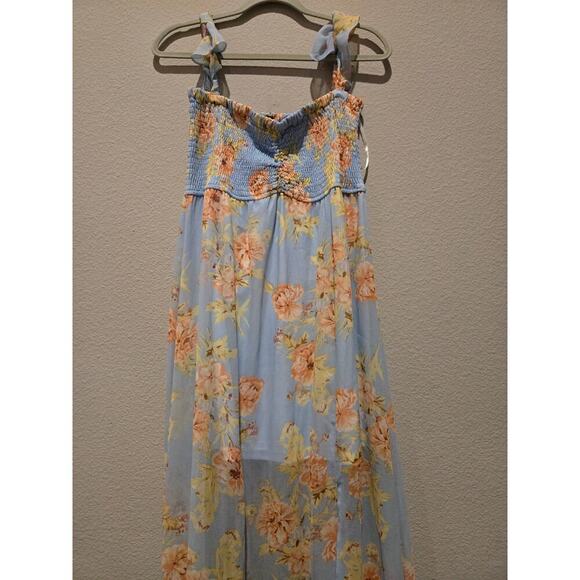 Aakaa Women's Floral Maxi Dress M Off Shoulder Casual Resort Bloomcore - Picture 2 of 9